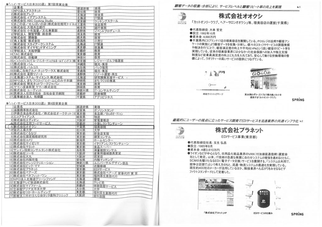 ハイ・サービス日本300選